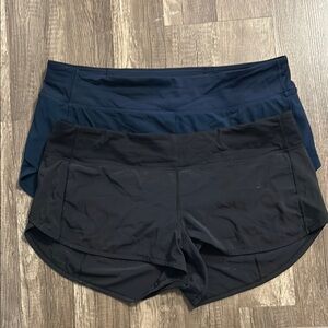 2 pack lululemon speed short- navy and black
